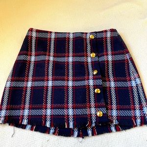Plaid Blue Skirt